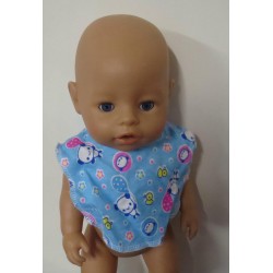 slab blauw panda baby born 43cm