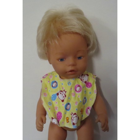 slab geel panda baby born 43cm
