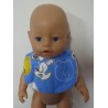 slab blauw snoopy baby born 43cm