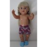 korte broek hard roze gekleurd baby born 43cm