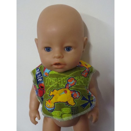 slab sesam straat groen baby born 43cm