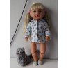 jas blauw bloemen geel baby born 43cm