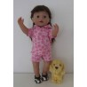capuchontrui setje roze gebloemd baby born 43cm