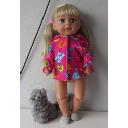 jas roze cijfers baby born 43cm