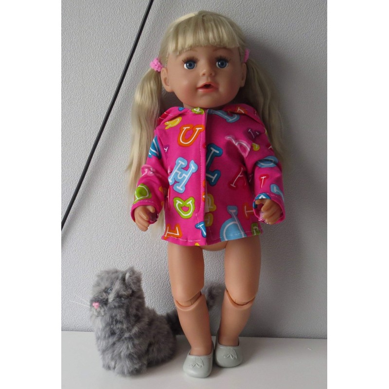 jas roze cijfers baby born 43cm