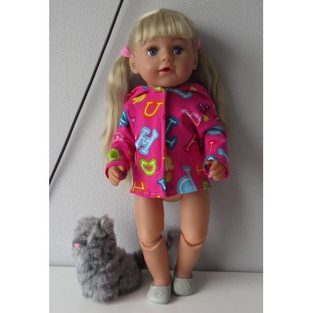 jas roze cijfers baby born 43cm