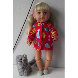 jas rood cijfers baby born 43cm