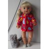 jas rood cijfers baby born 43cm