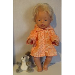 jas oranje slangen print baby born 43cm