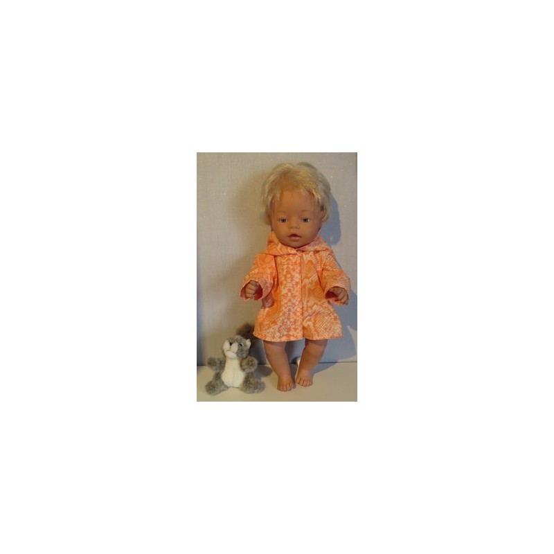 jas oranje slangen print baby born 43cm