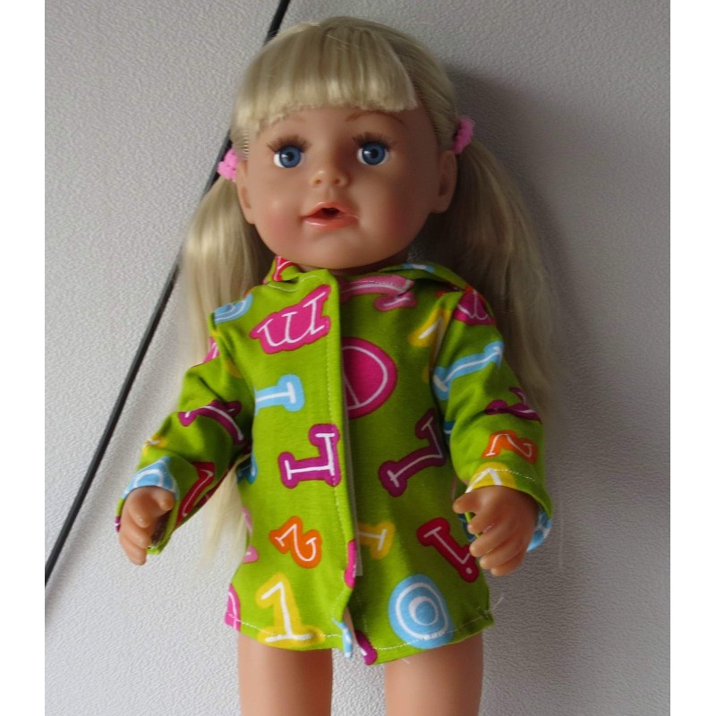 jas groen cijfers baby born 43cm