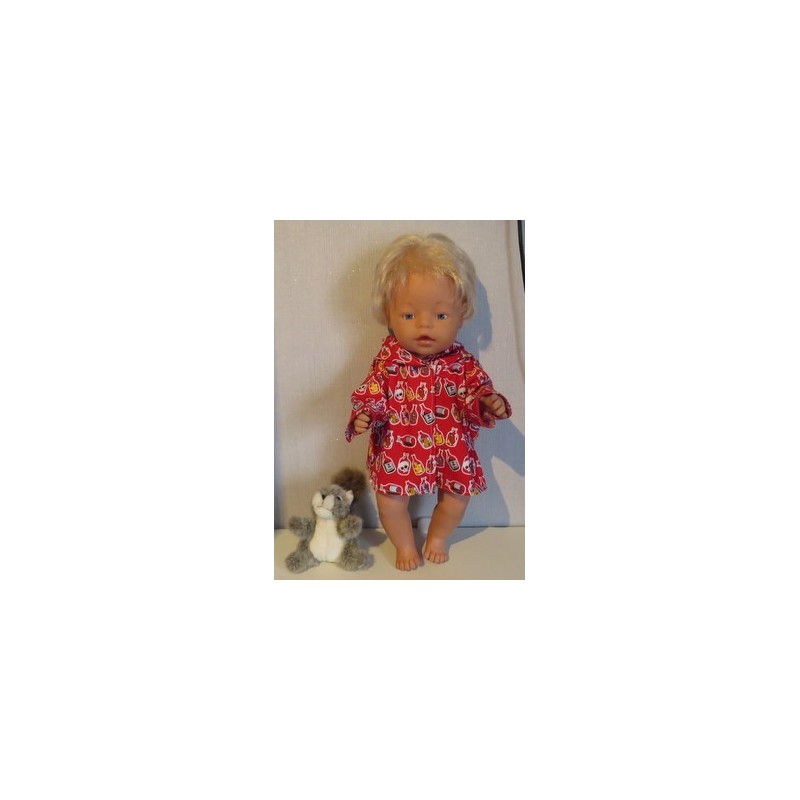 jas rood flessen baby born 43cm
