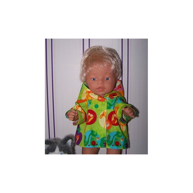 jas groen bosdieren baby born 43cm