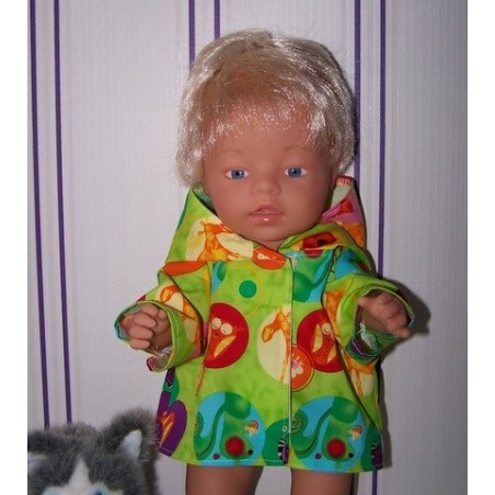 jas groen bosdieren baby born 43cm