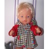 jas bruin roosjes  baby born 43cm