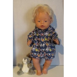 jas donker blauw flessen baby born 43cm