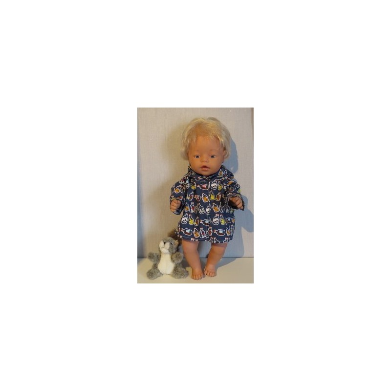 jas donker blauw flessen baby born 43cm