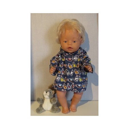 jas donker blauw flessen baby born 43cm