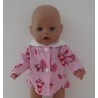 jas roze met rooskapje baby born 43cm