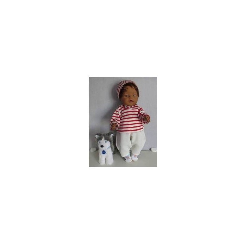 capuchontrui setje rood gestreept  baby born 43cm