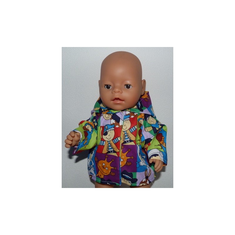 jas papagaaien blauw baby born 43cm
