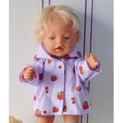 jas lila aardbeien baby born 43cm