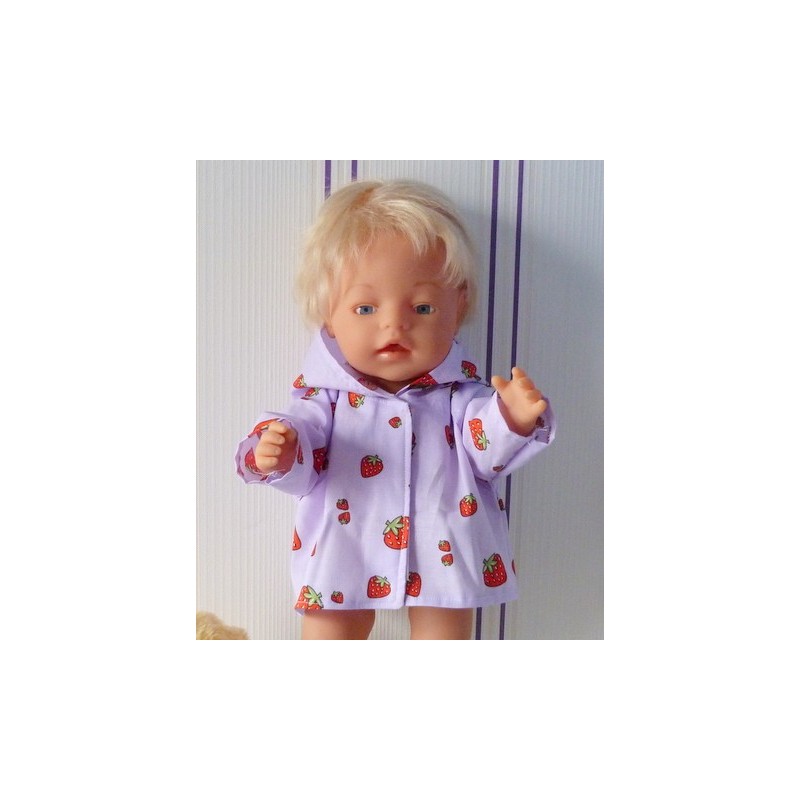 jas lila aardbeien baby born 43cm