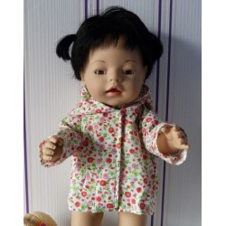 jas gebloemd licht rood baby born 43cm
