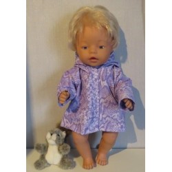 jas lila slangen print baby born 43cm