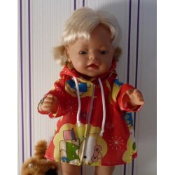 jas hello kitty rood wolken baby born 43cm