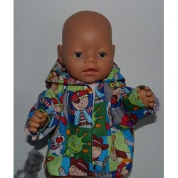 jas papagaaien rood baby born 43cm