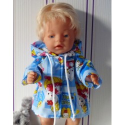 jas blauw hello kitty ballon baby born 43cm
