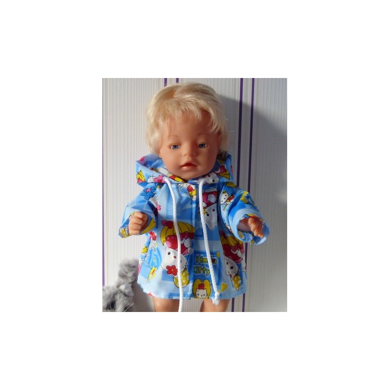 jas blauw hello kitty ballon baby born 43cm