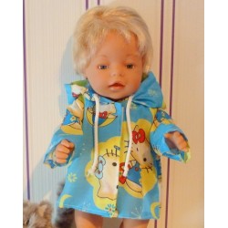 jas blauw hello kitty wolk baby born 43cm