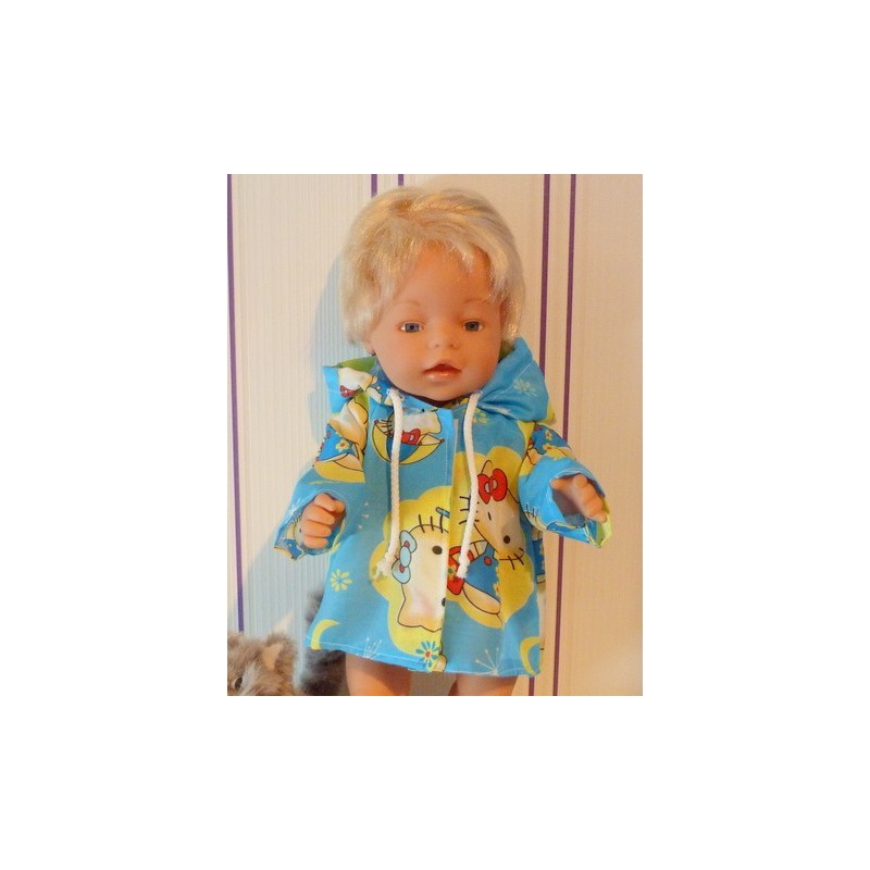jas blauw hello kitty wolk baby born 43cm