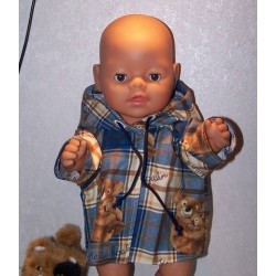 jas koala blauw baby born 43cm