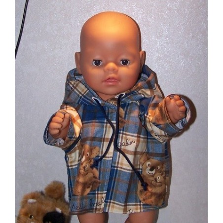jas koala blauw baby born 43cm