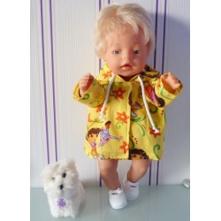 jas dora geel baby born 43cm