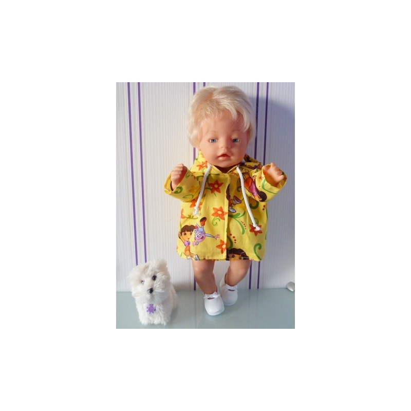 jas dora geel baby born 43cm