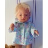 jas licht blauw bloemen baby born 43cm