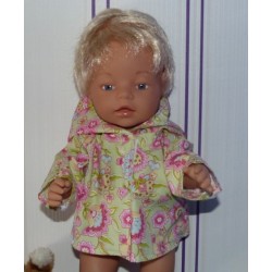jas licht groen bloemen baby born 43cm