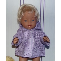 jas paars geruit baby born 43cm