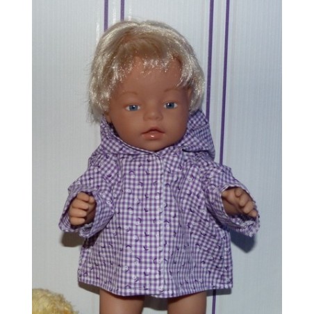 jas paars geruit baby born 43cm