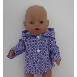 jas lila stippen baby born 43cm