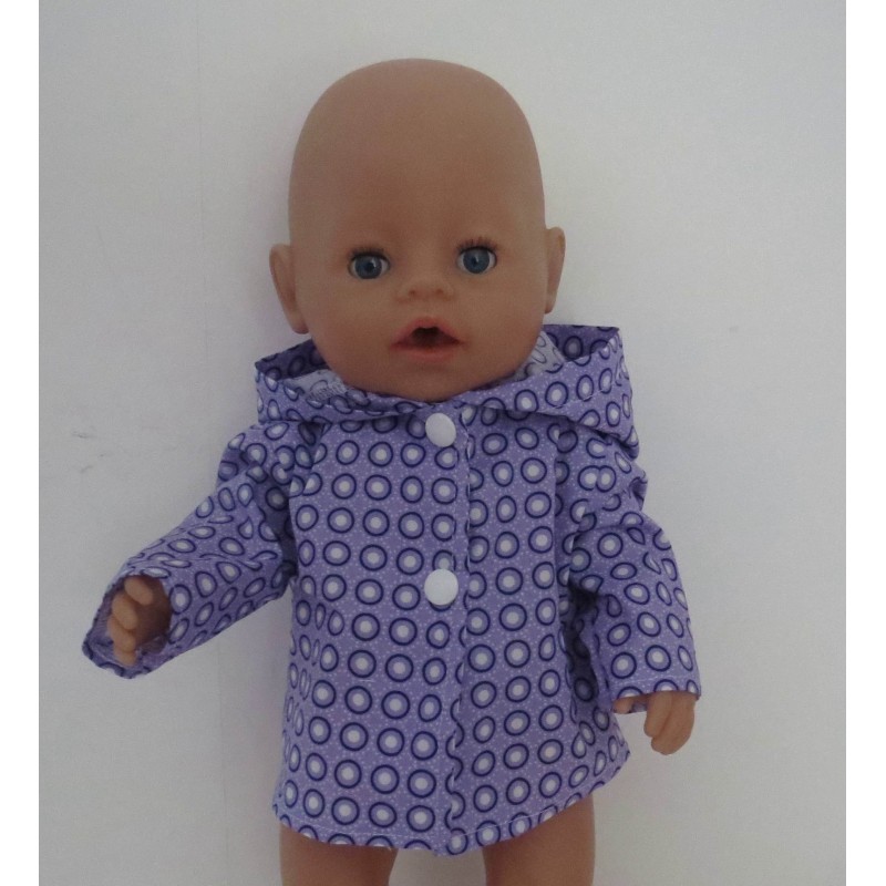 jas lila stippen baby born 43cm