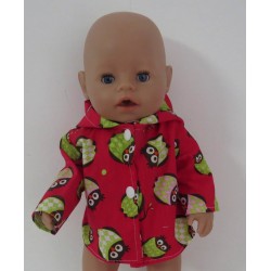 jas rood uilen baby born 43cm