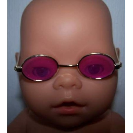 zonnebril roze rond  baby born 43cm