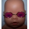 zonnebril roze rond  baby born 43cm