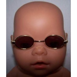 zonnebril bruin rond  baby born 43cm