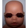 zonnebril bruin rond  baby born 43cm
